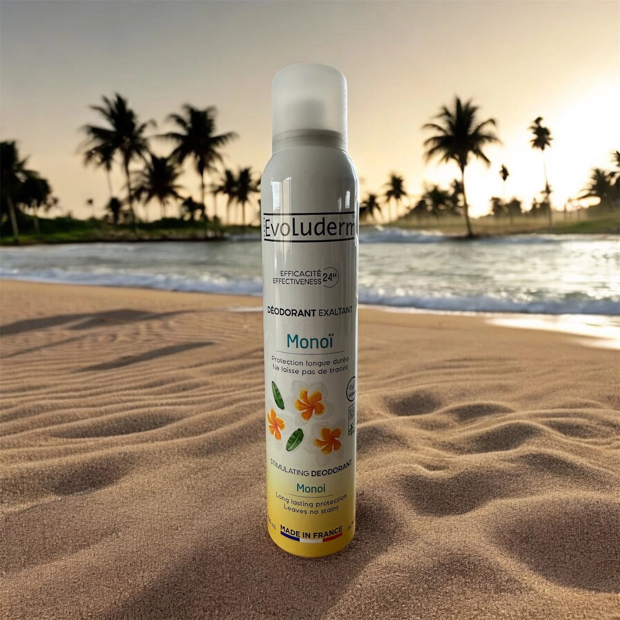 🏝️ Evoluderm Déodorant Exaltant Monoï – مزيل عرق برائحة المونوي